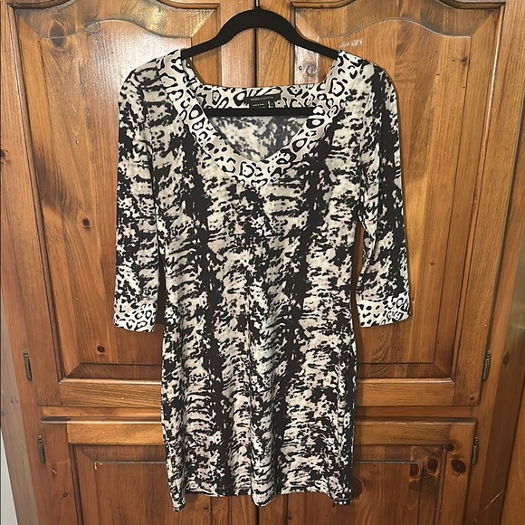 BCBGMaxAzria Dresses & Skirts - Black and White Animal Print Dress